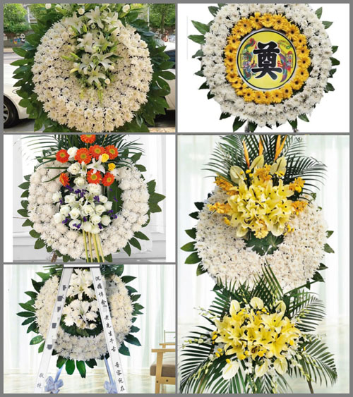 山东青岛胶州市铺集镇天台寺村花圈速递